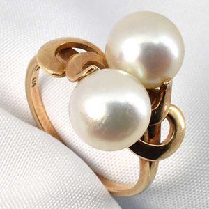 Mikimoto Double Pearl Ring